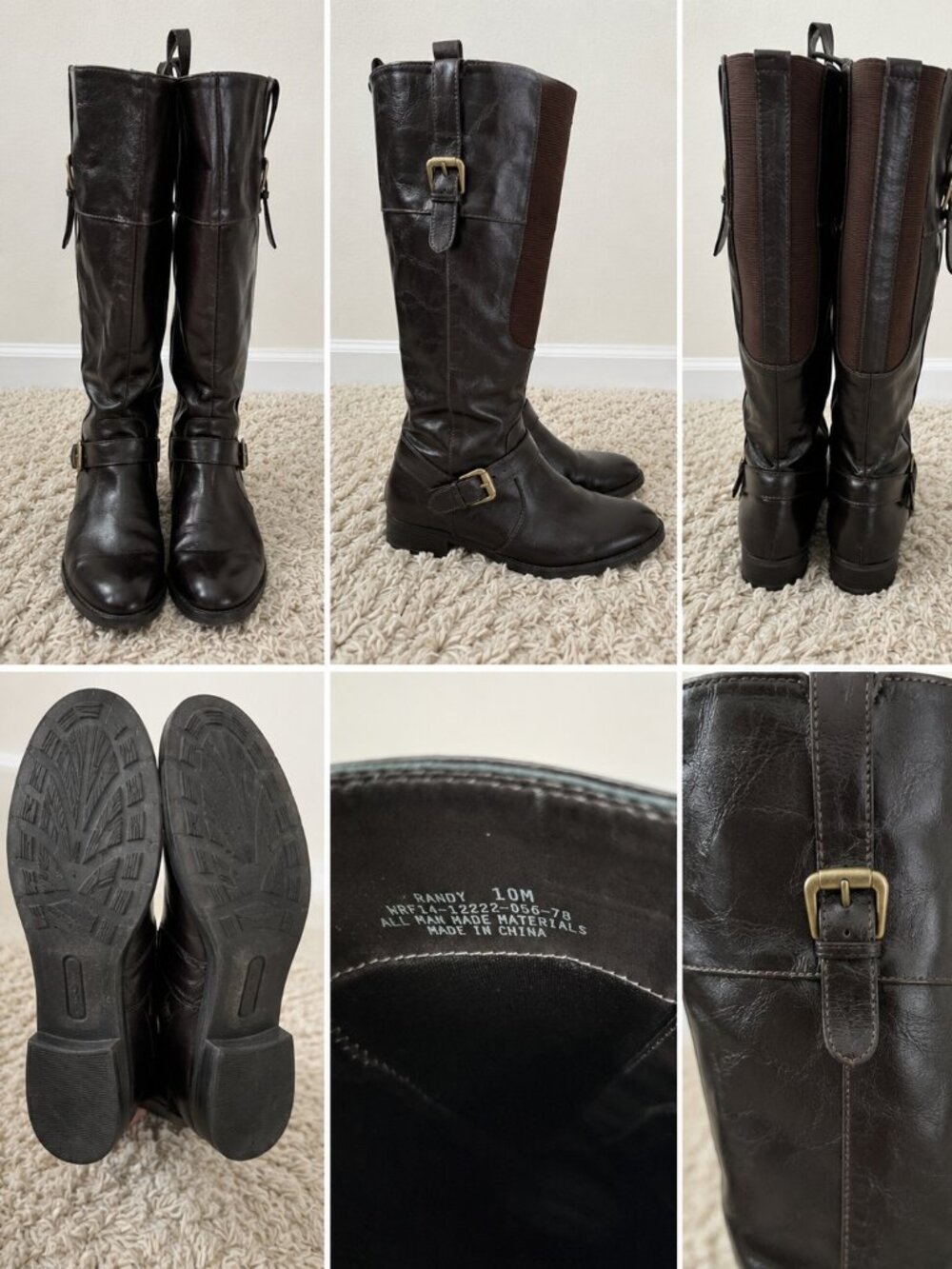 Brown Tall Riding Boots Women's Size 10